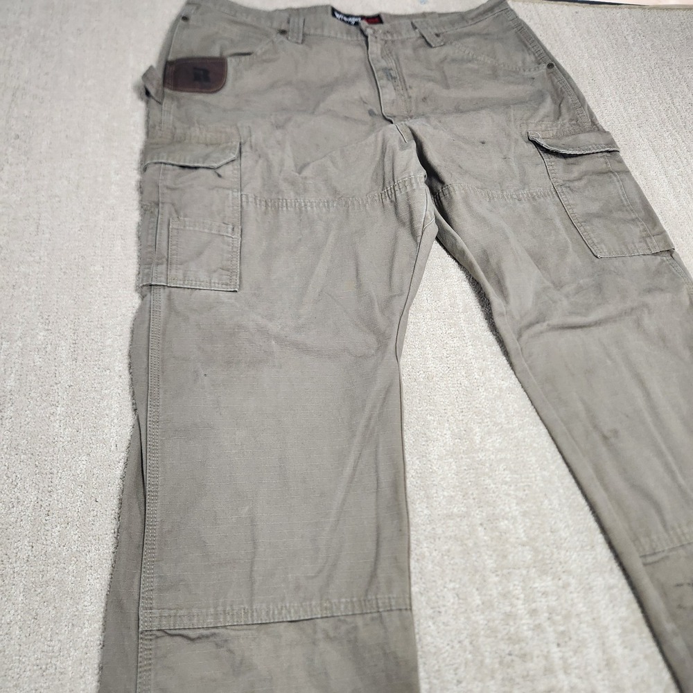 Wrangler Riggs Pants Men 40x30 Ripstop Cordova Canvas Workwear Work Double Knee
